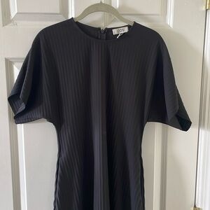 COS pleated black maxi dress